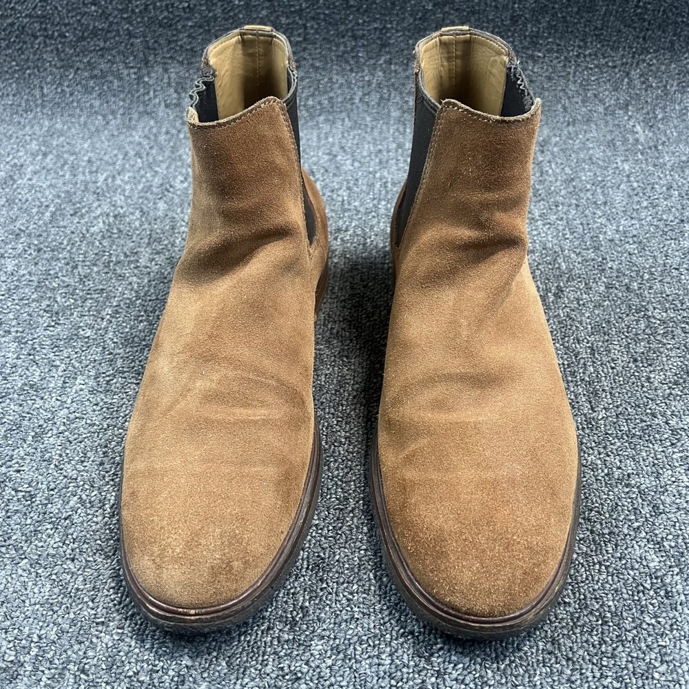 Clarks 1825 Suede Chelsea Boots US 10 Tan Brown Leather Heritage Classic